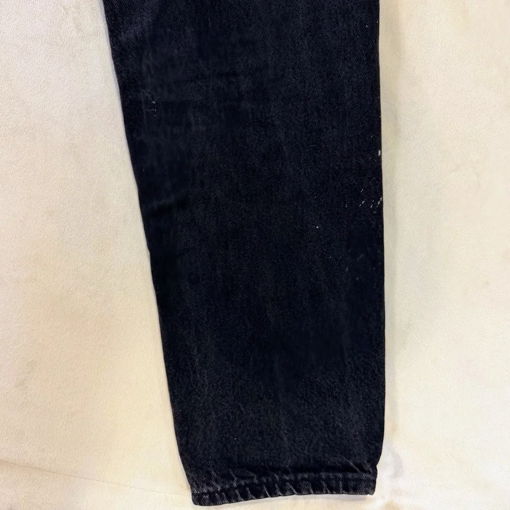 Levi's 550 Jeans Orange Tab 34x30 Black Relaxed Fit Tapered USA Paint Splatter